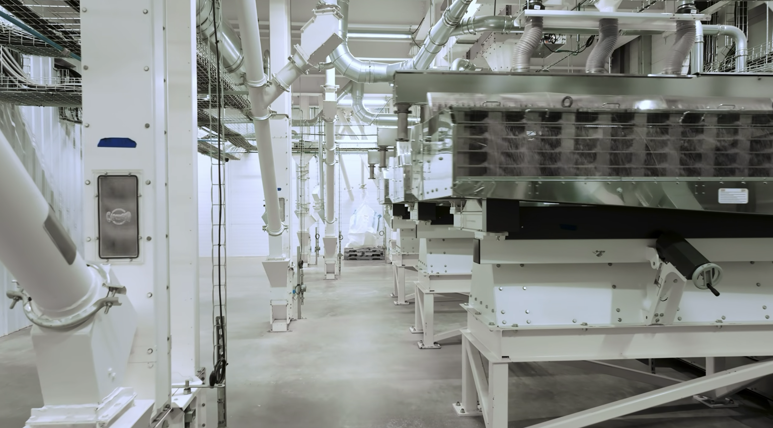 Rice milling and conveying equipment at Texas Rice Milling